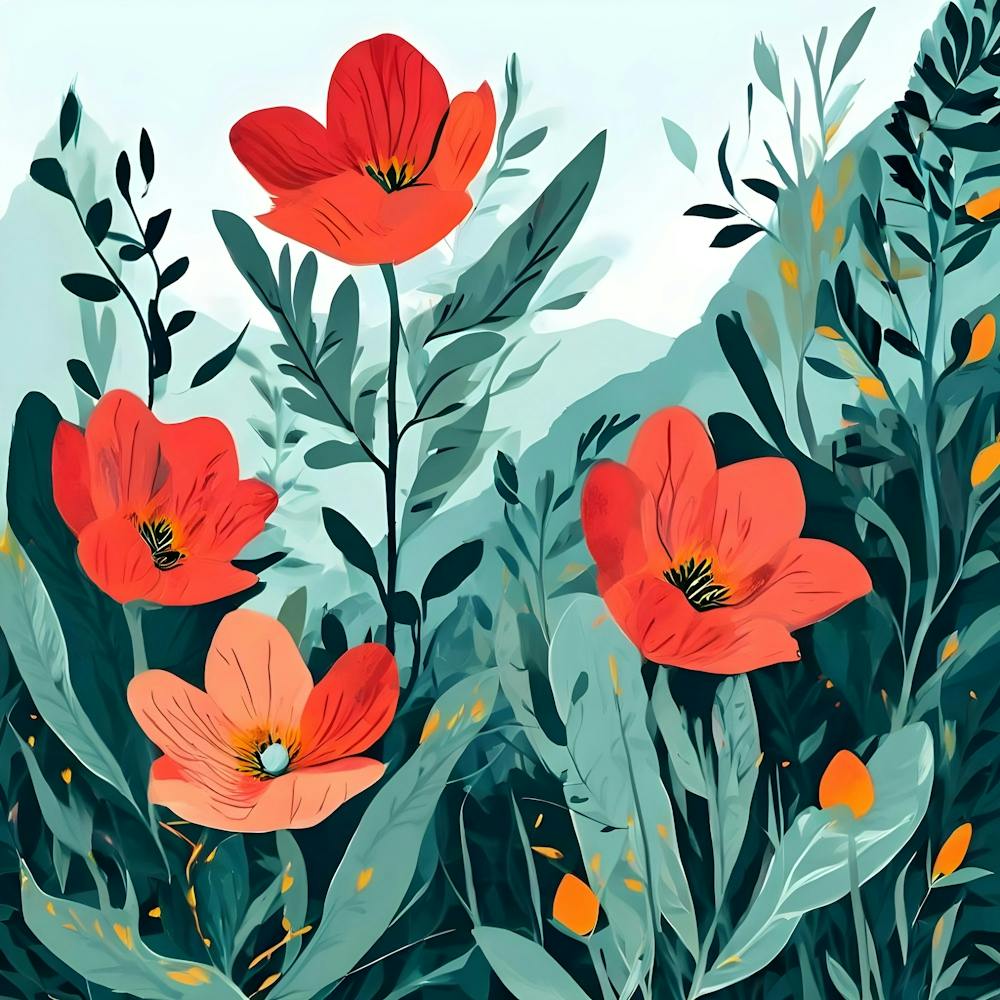 Poppies In The Field 1
