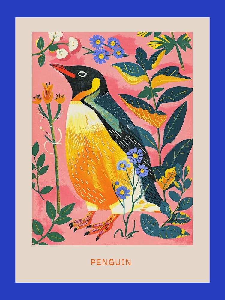 Frühlingsvögel Poster Pinguin 5