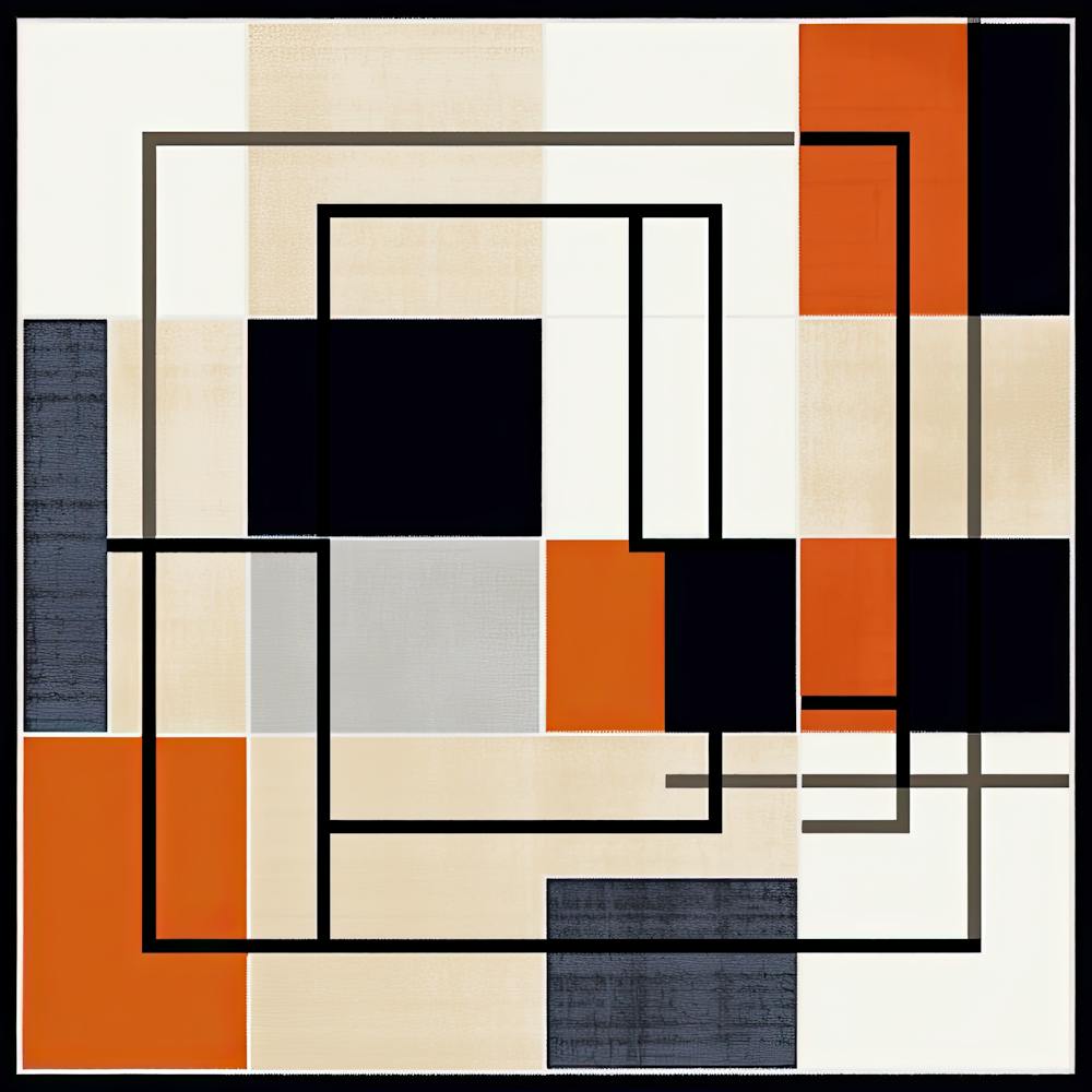 Abstract Odyssey: Squares Geometric Voyage