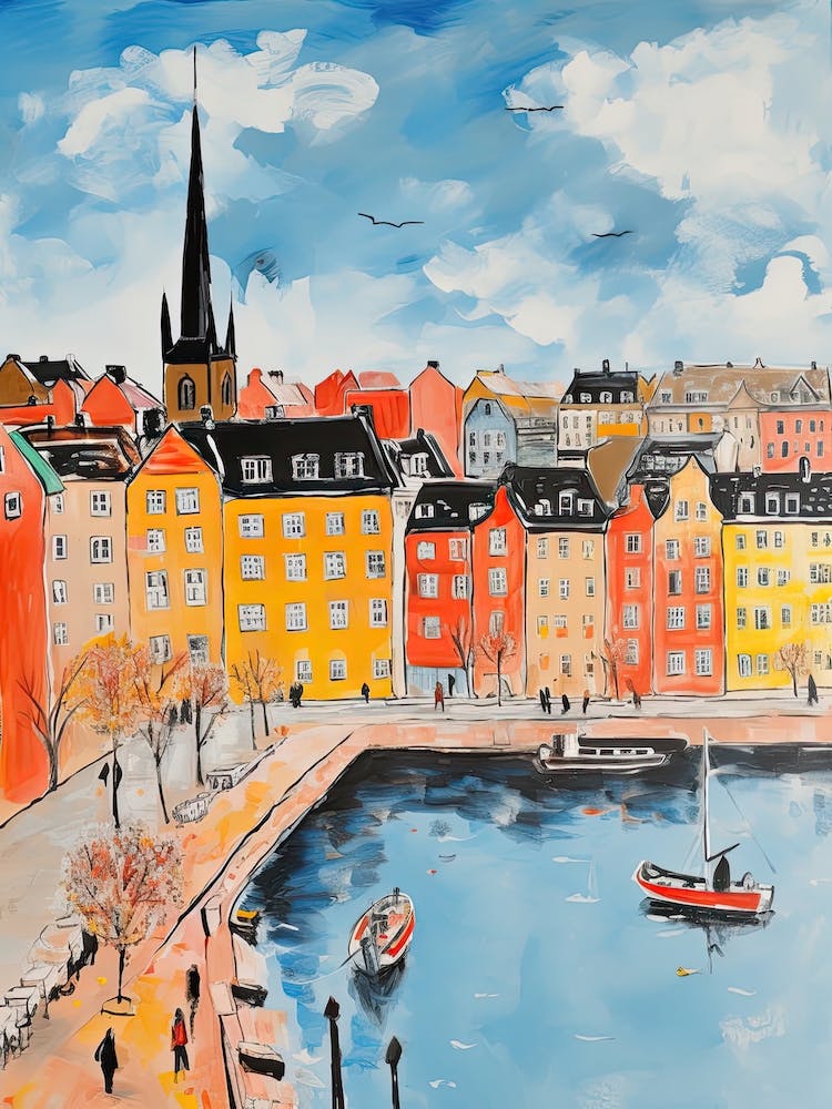 Copenhagen, Dreamy Storybook Illustration 3