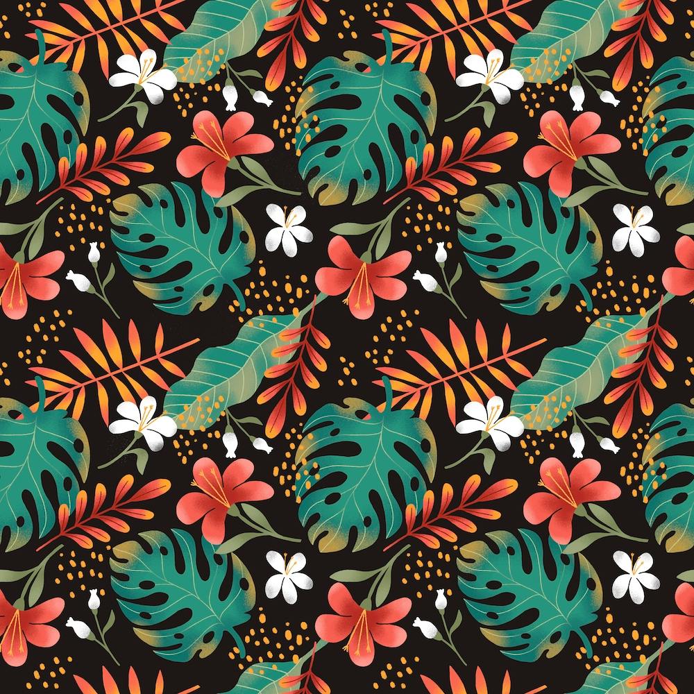 Tropical Summer Midnight Square