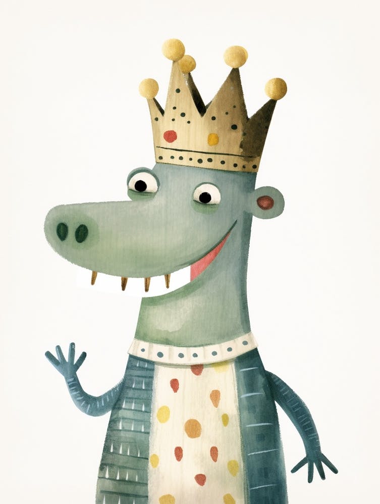 Little Crocodile 2 Wearing A Crown