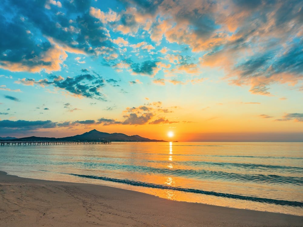 Sunset On The Beach Spain