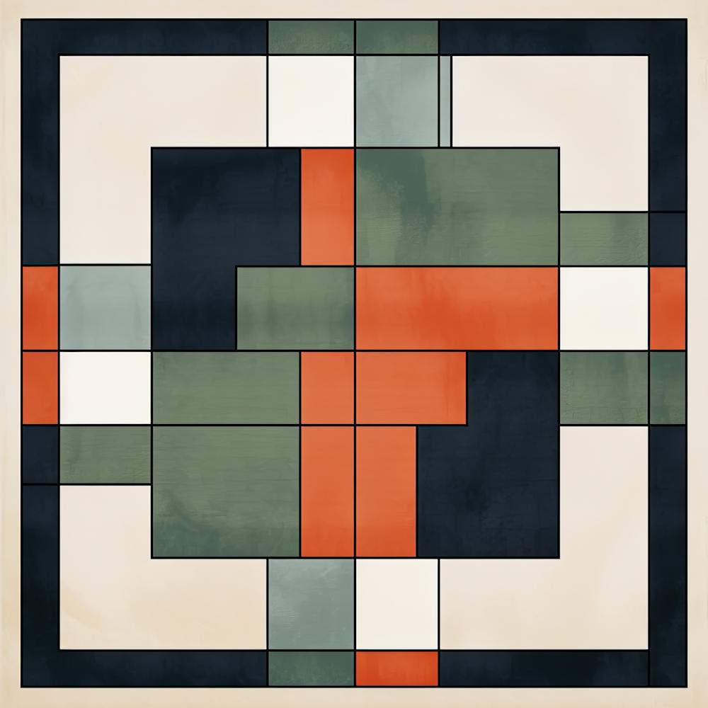 Mid Century Vortex: Geometric Harmony