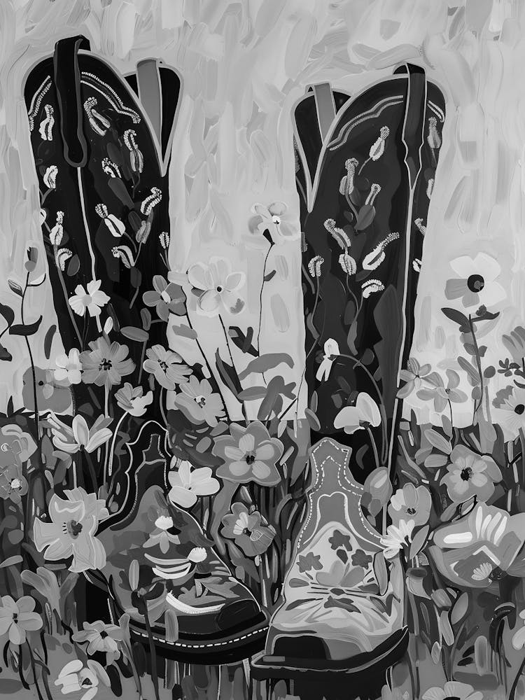 Cowboy Boots In The Field
