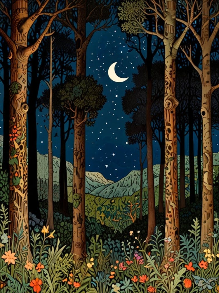 William Morris Night In The Forest 36