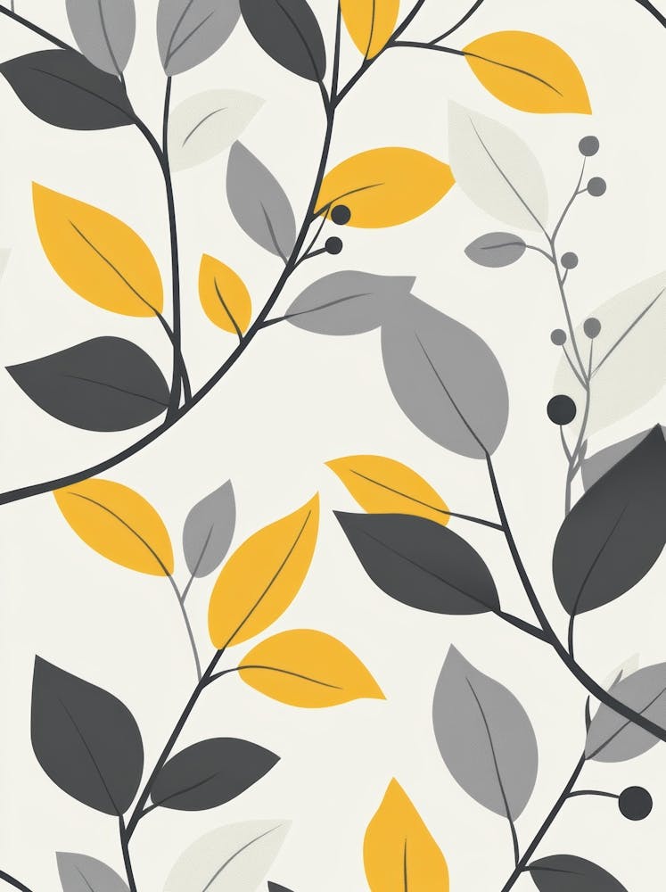 Yellow And Grey Leaves