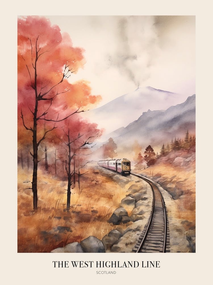 The West Highland Line Scotland Uk Trail Poster