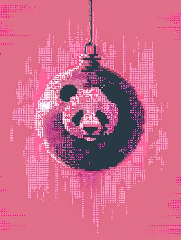 Panda Bear Christmas Ornament