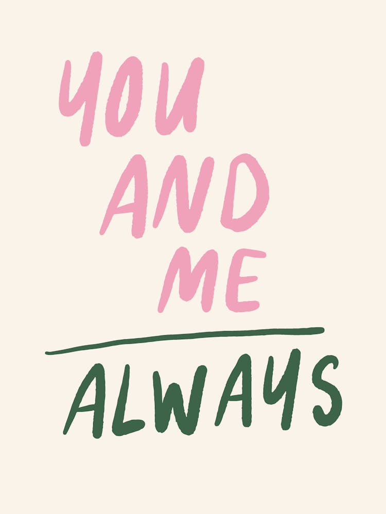 You And Me Always pink and green cowboy hat