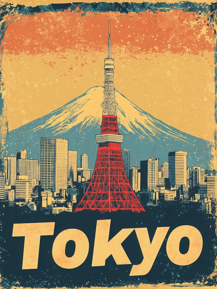 Aihrgdesign A Vintage Travel Poster Of Tokyo 5