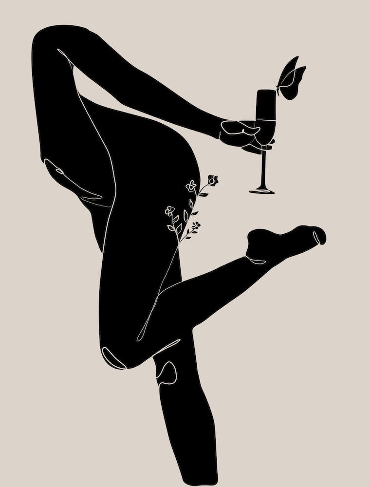 Woman Holding A Glass