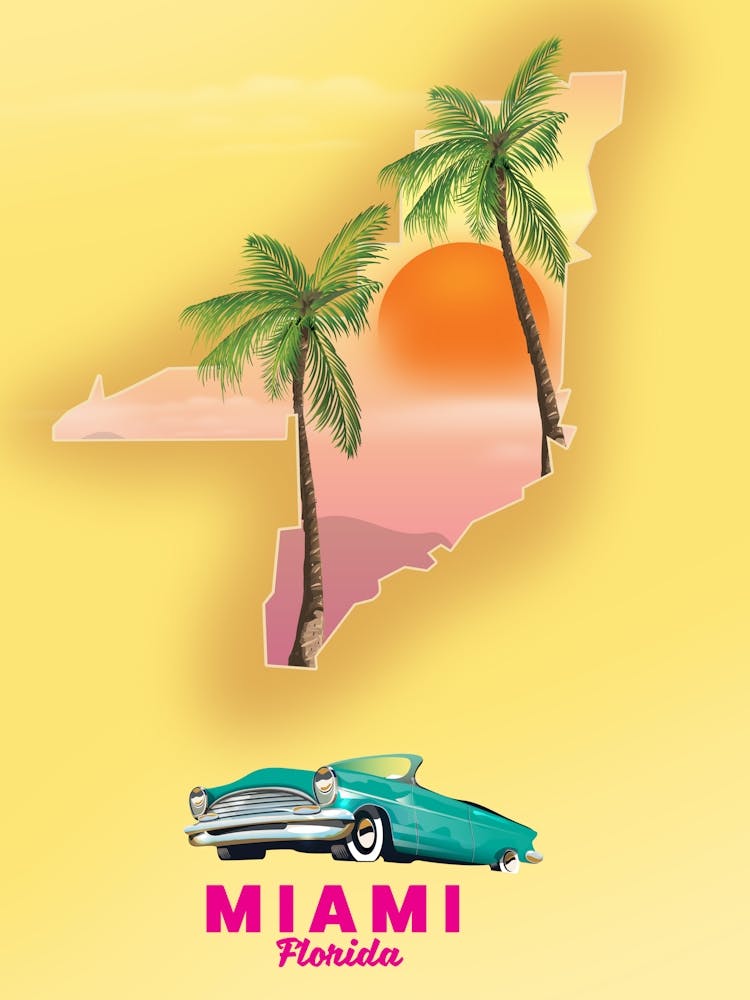 Carte de Miami Floride