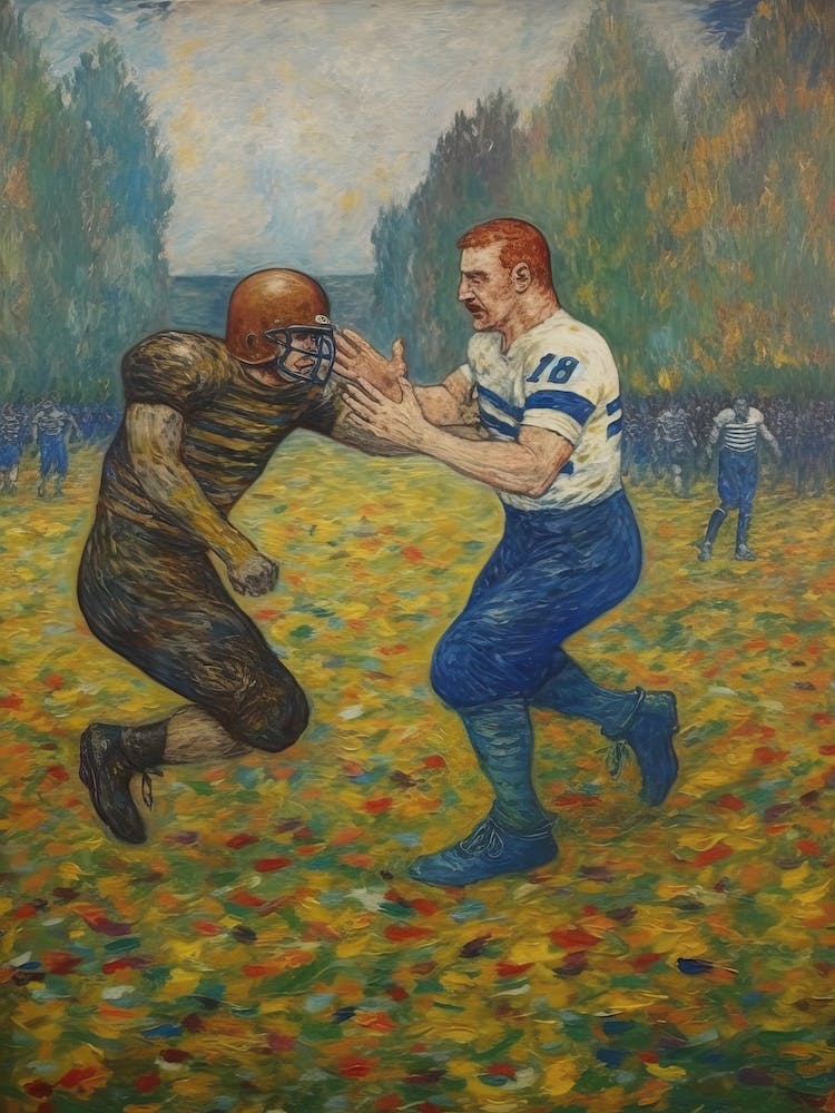 American Football In The Style Of Vang Gogh 2