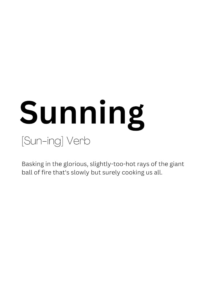 Sunning Definition Meaning