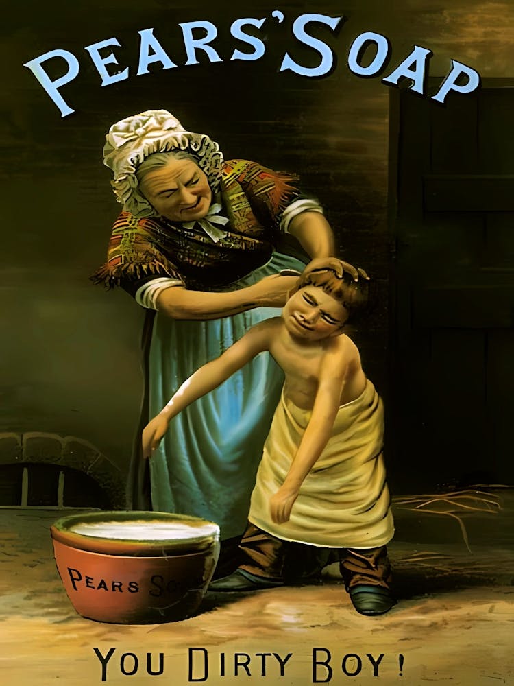 Pears Soap, You Dirty Boy, Funny Vintage Advertisement