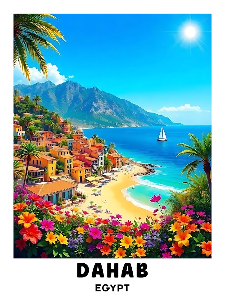 Dahab - Egypt Vintage Travel Poster 7