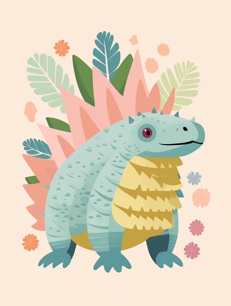 Colourful Dinosaur Dimetrodon 1