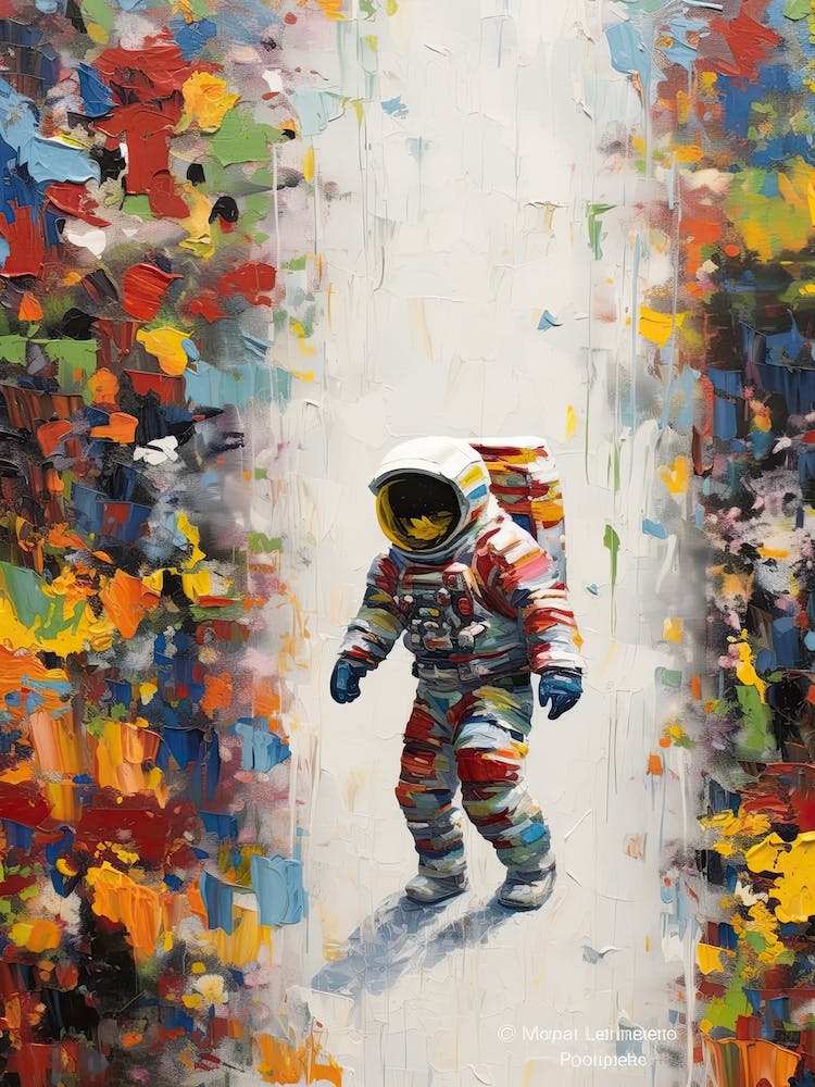 Astronaut And Colourful Bricks 1