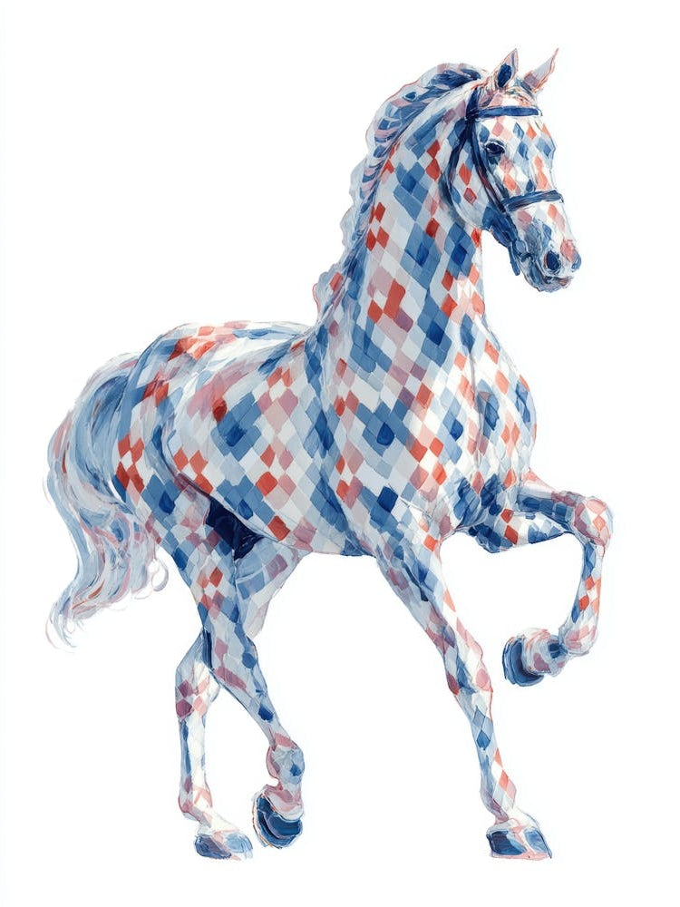 Horse In Red, White And Blue