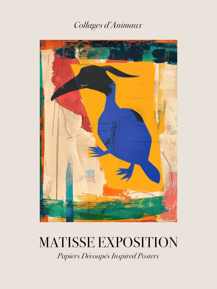 Platypus Duck 3 Affiche d'Animaux d'Exposition Inspirée de Matisse