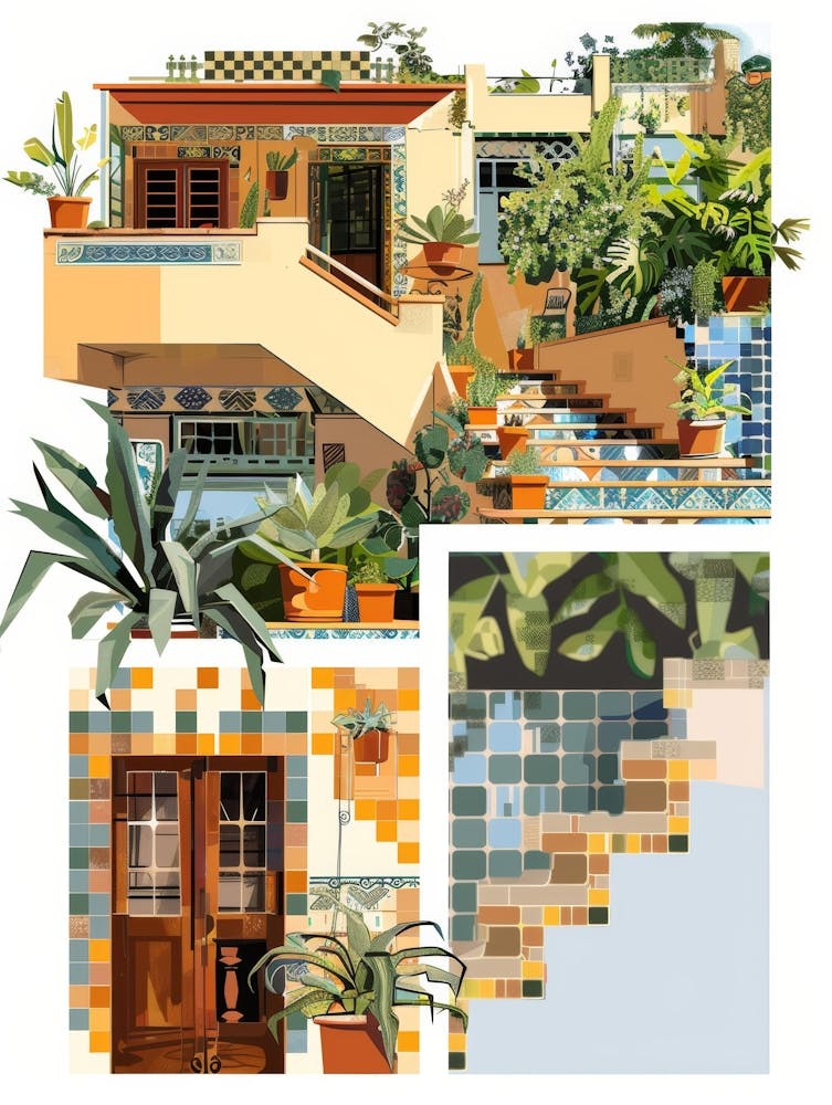 House With Potted Plants