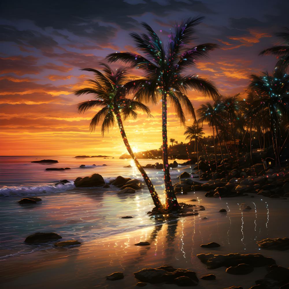 Christmas Eve Sunset At The Beach