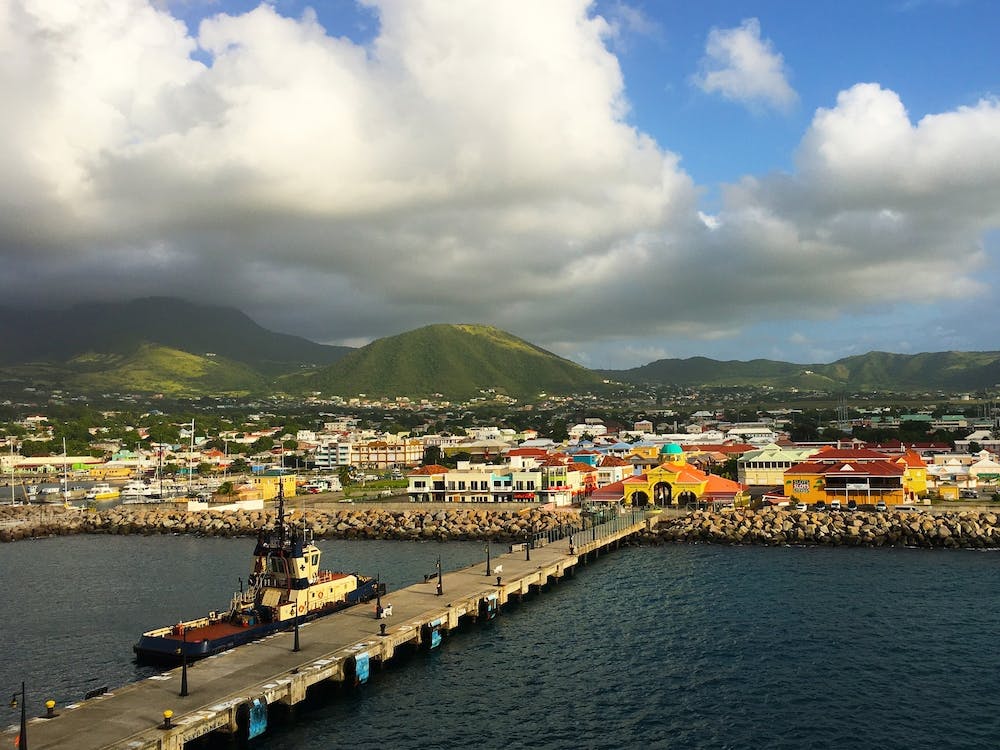 View of Saint Kitts from Port