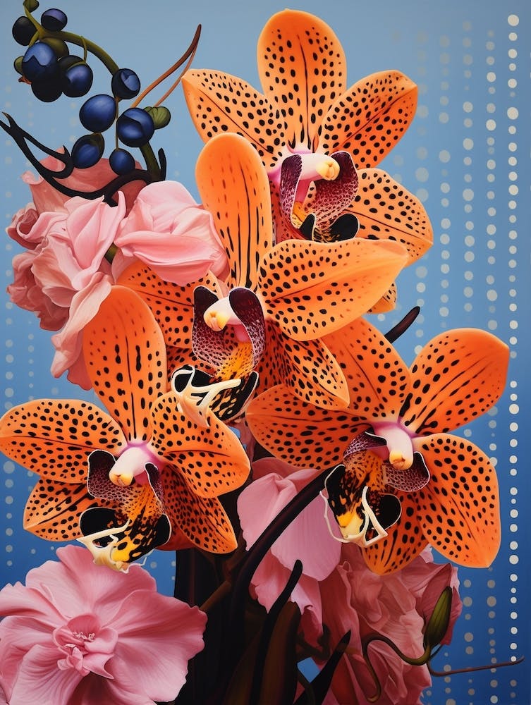 Surreal Florals Orchid 1 Flower Painting