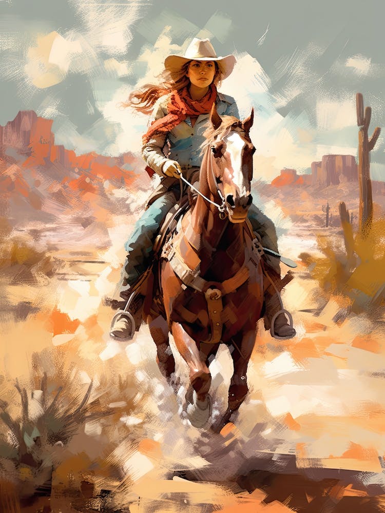 Cowgirl Impressionism Style 8