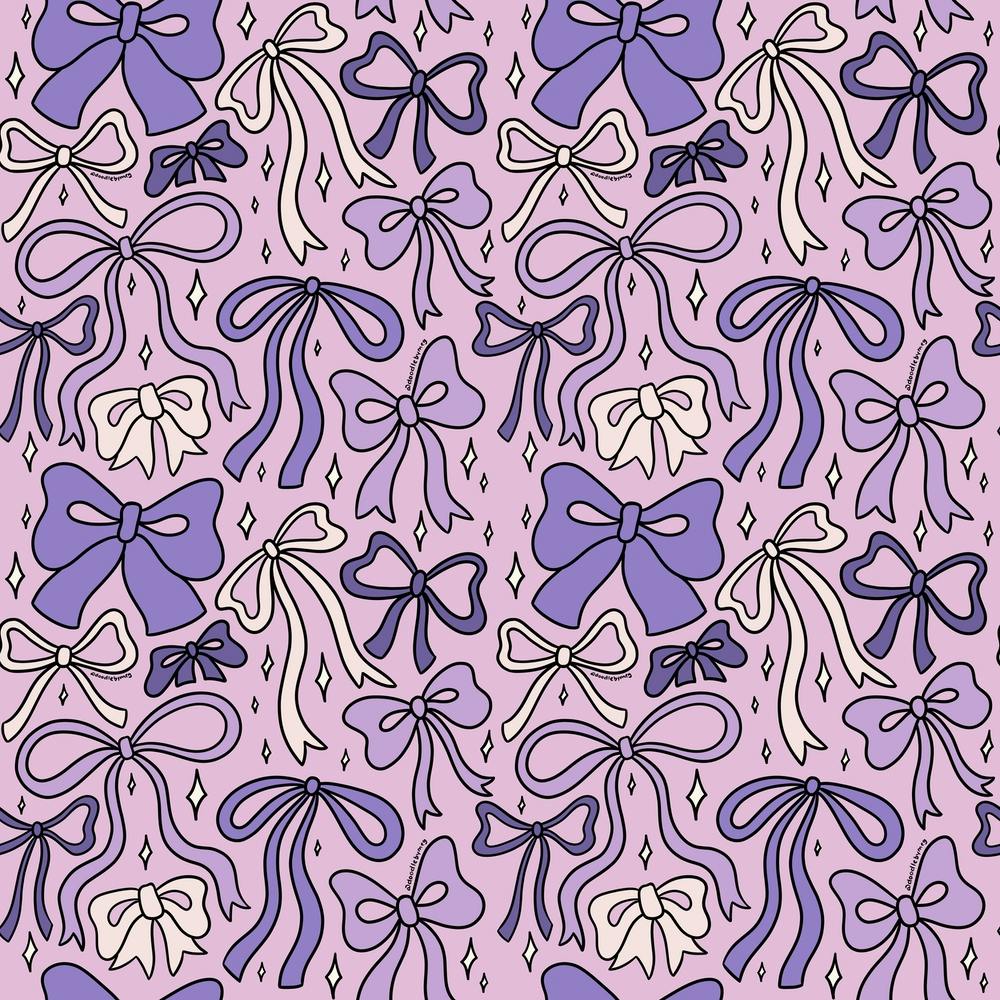Purple Bow Print