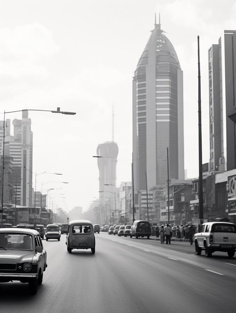 Colombo, Sri Lanka,, Black And White Old Photo 2