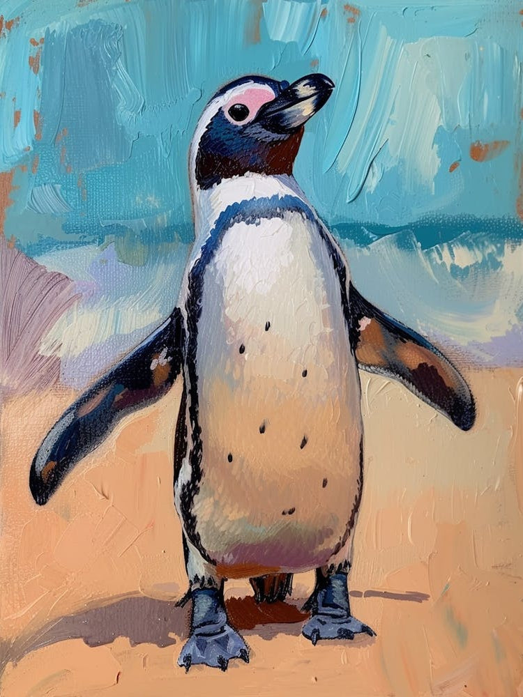 Galapagos Penguin Kangaroo Island Penneshaw Colour Block Painting 2