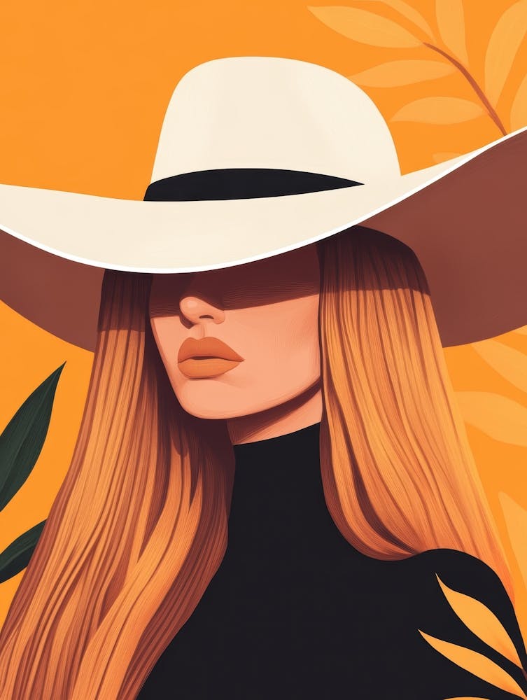 Fashion Girl In A Hat 1