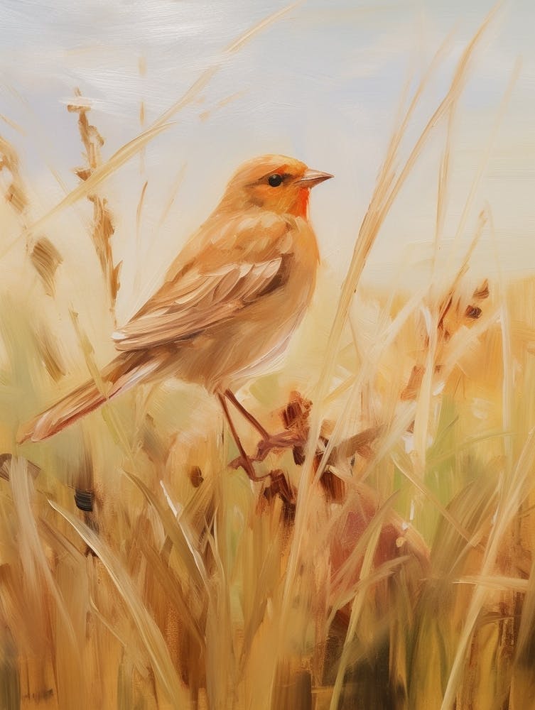 Bird Painting Cowbird 4