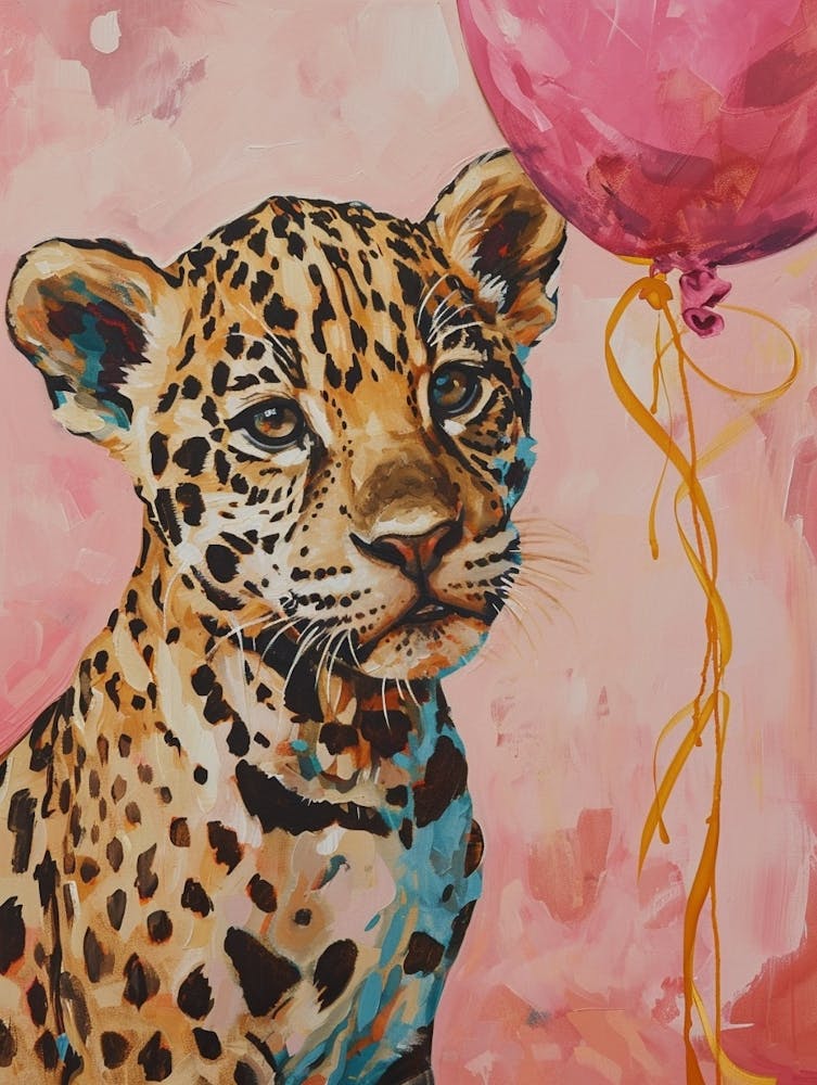 Cute Jaguar 3 With Balloon