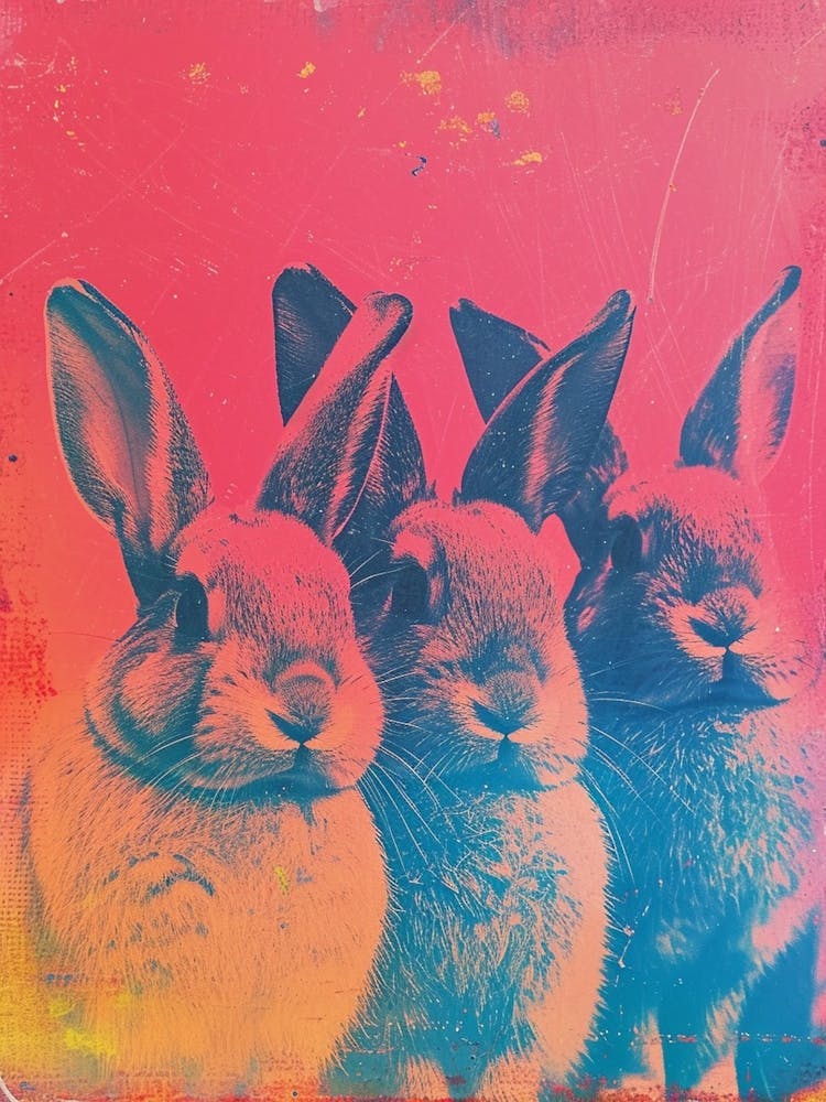 Bunnies Polaroid Inspired 4