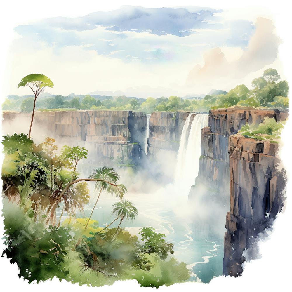 Wasserfall in Sambia