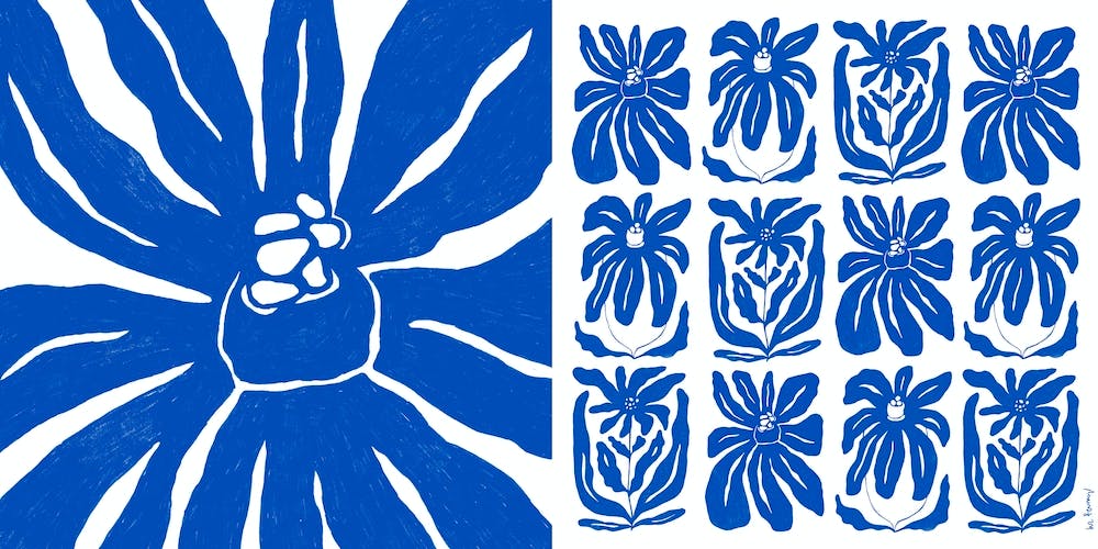 Blue Flower Collection 9