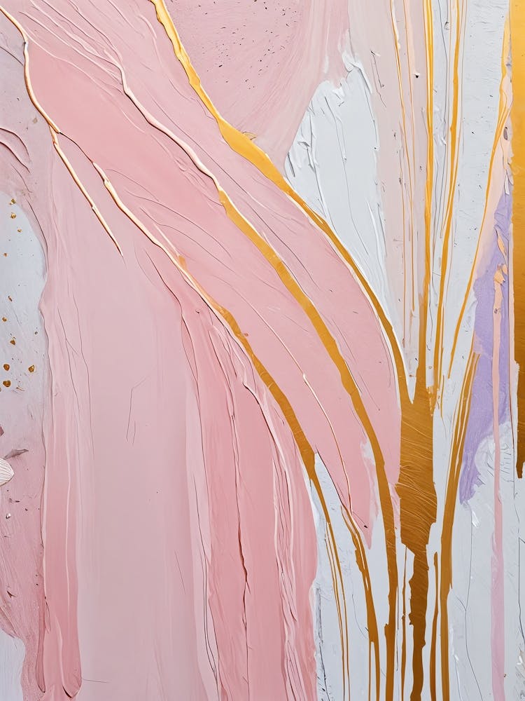 Abstraktes Pink und Gold Nr. 2