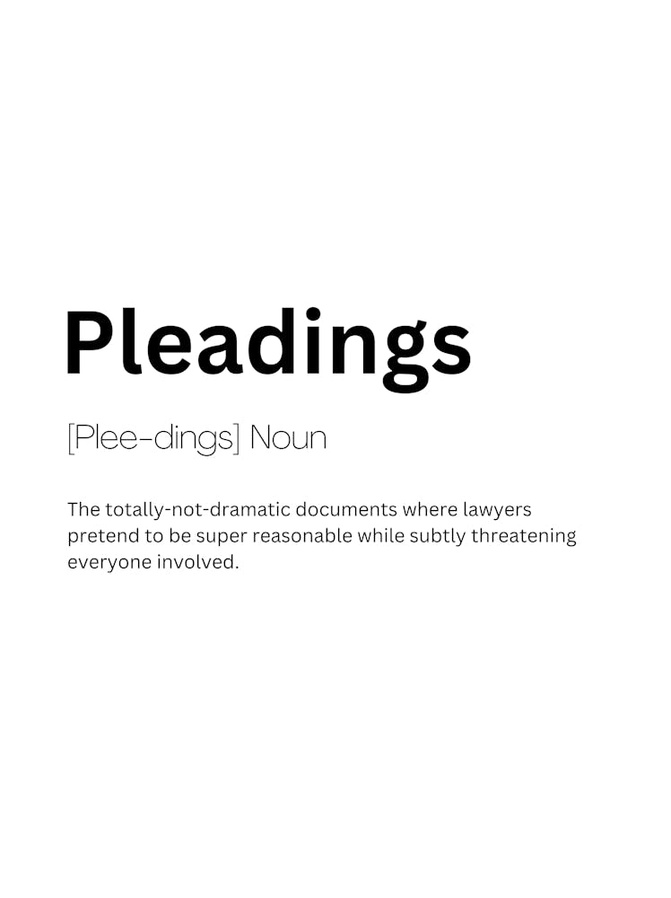 Pleadings Definition Meaning