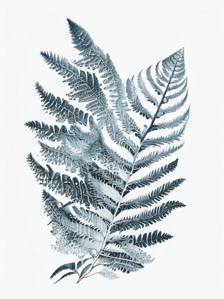 Silver Lace Fern 1 Watercolour