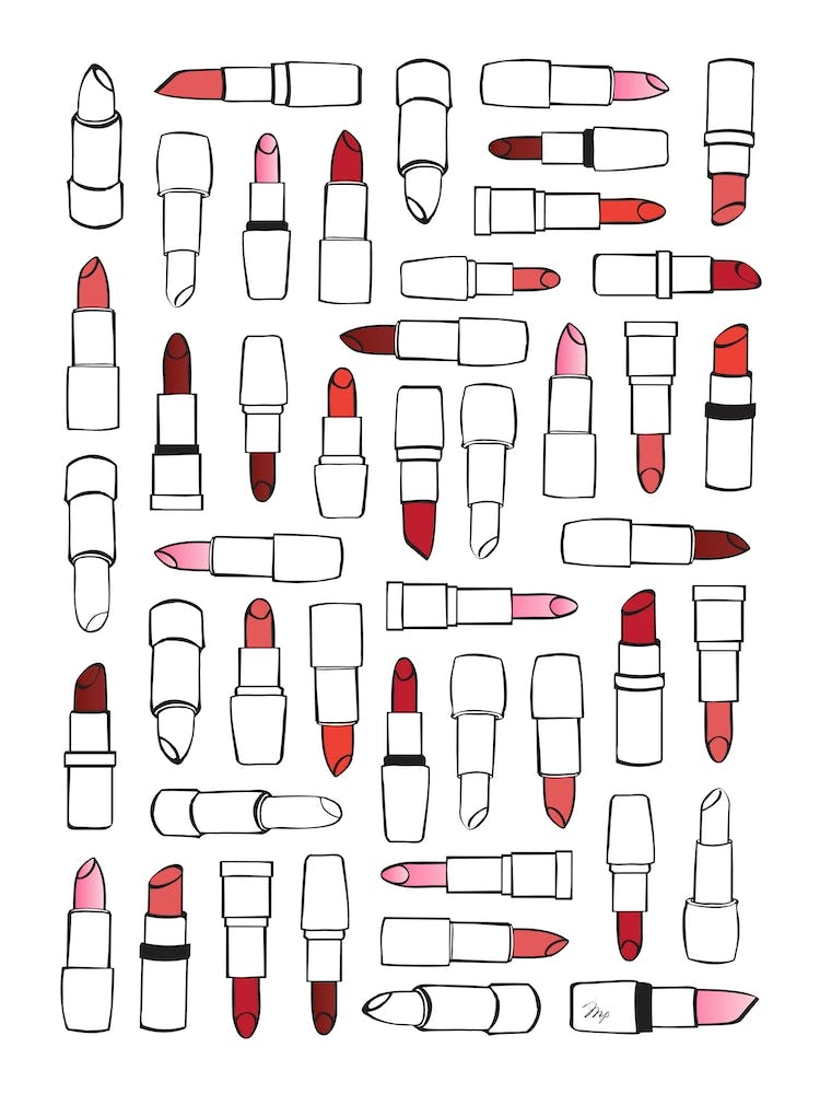Just Lipsticks modern illustration