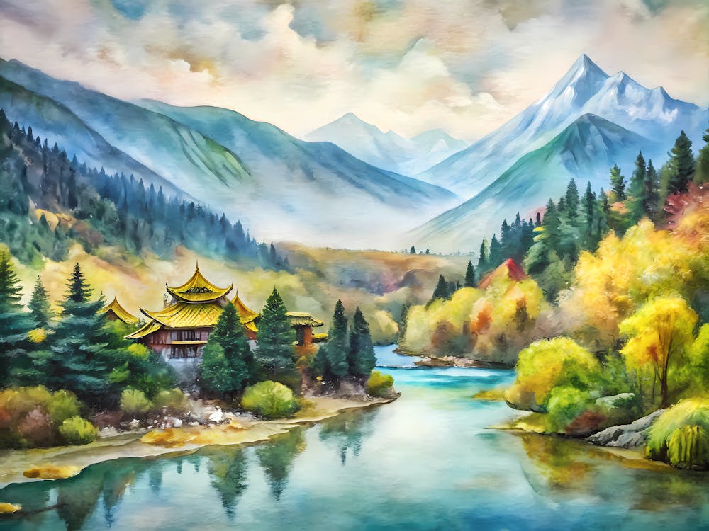 Van Gogh Jiuzhaigou Valley National Park China