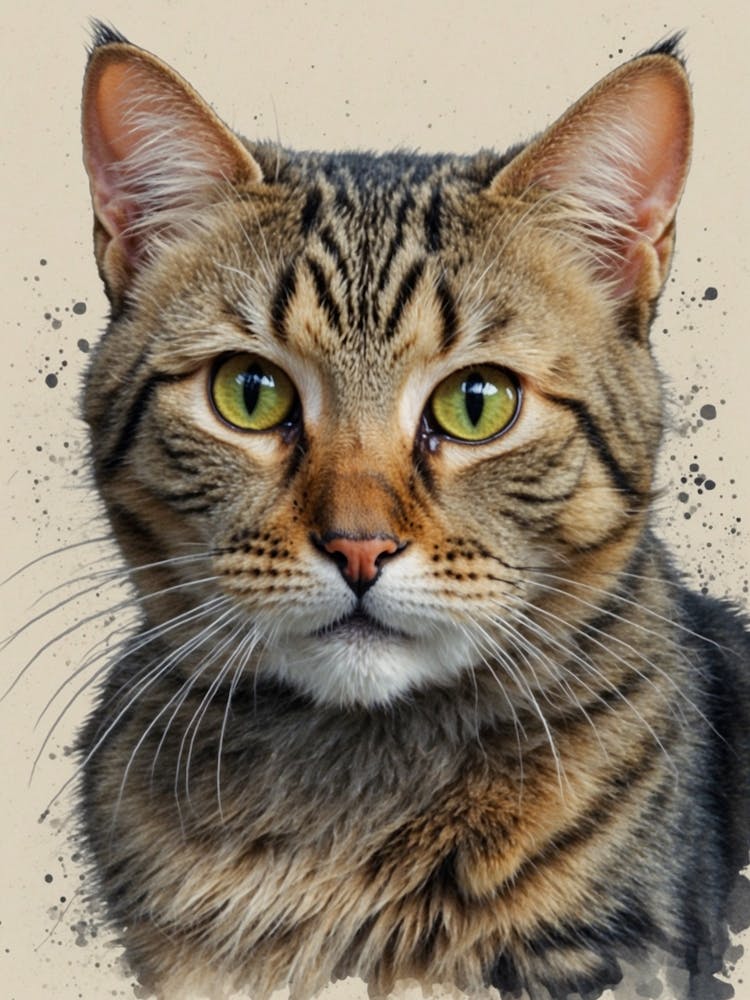 Tabby Cat Canvas Art