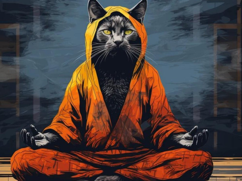 My Cat Learning Meditation
