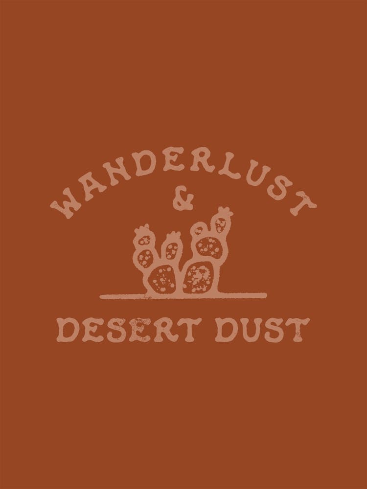 Desert Dust Wanderlust Poster, Wild West Cowboy Horseback Riding Decor, Western Rodeo