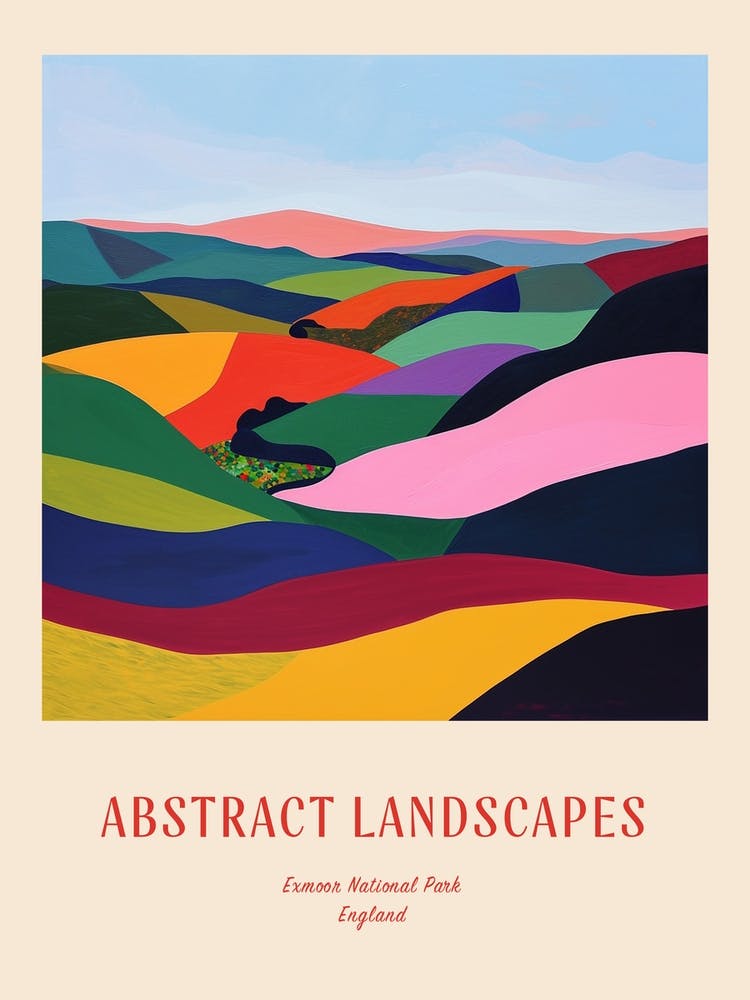 Colourful Abstract Exmoor National Park England 3 Poster