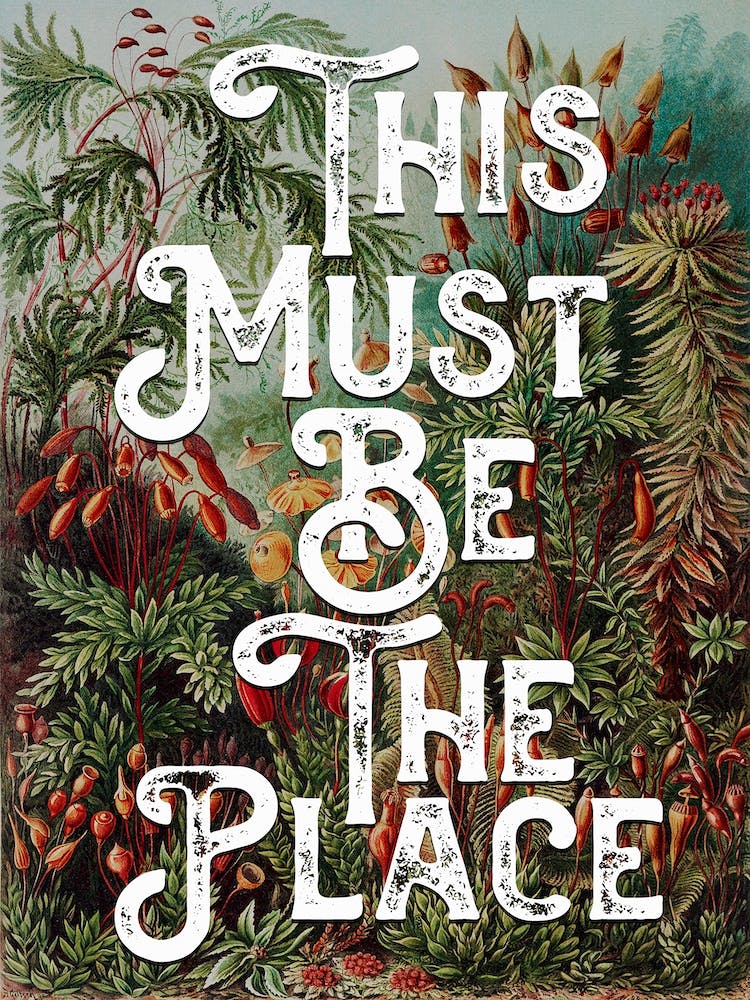This Must Be The Place Floral Typography