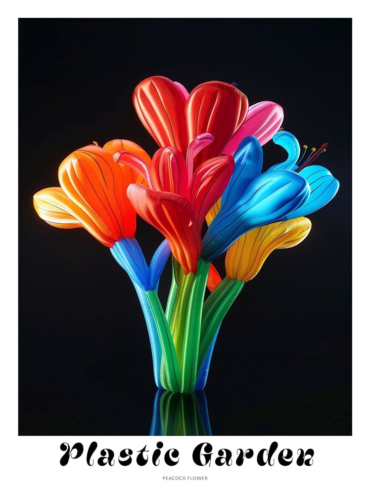 Bright Inflatable Flowers Poster Peacock Flower 3